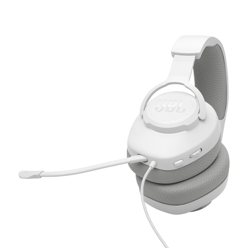 JBL Quantum 100 - White - Wired over-ear gaming headset with flip-up mic - Detailshot 5 image number null